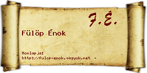 Fülöp Énok névjegykártya