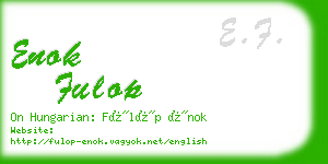 enok fulop business card